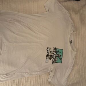 Globe White T-Shirt with Red Tag